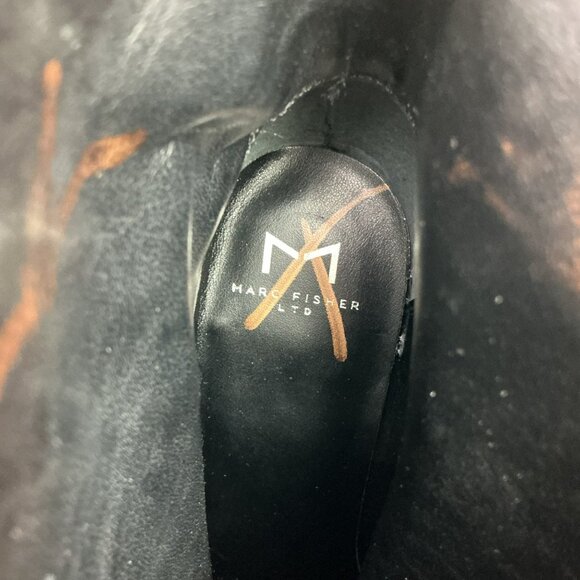 Marc Fisher Carissa Heeled Western Leather Bootie Womens 8M Pointed Toe Black NW - Picture 12 of 12